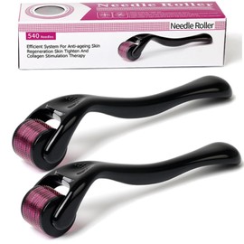 2PCS Rodillo Facial,0.5MM/1MM,Facial Para Herramientas Rodillo Para Rostro Herramientas, Adecuado para Masajes Facialesy Capilares(2PCS)