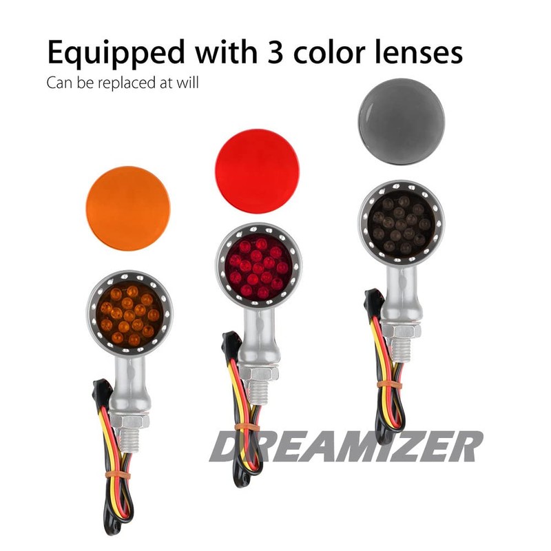 DREAMIZER Turn Signal Tail Light 15 LEDs Rear Front Running