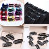 150PCS Wig Clips Black Snap Clips Metal Clips U-Shape Snap