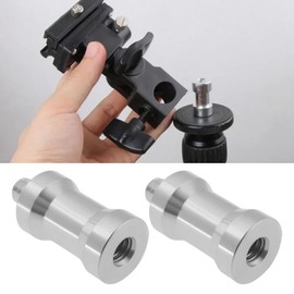 SG Store 4 Stück 6,35 mm weiblich auf 6,35 mm männlich Gewindeadapter aus Aluminiumlegierung für Studio-Beleuchtungsständer, Blitzschuh-Adapter