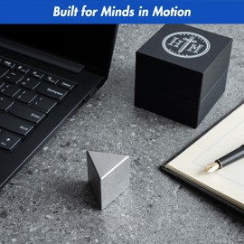 Heavenly Metals 3-Piece Triangle 3D Puzzle for Adults – Stainless Steel Desk Toy and Fidget, Zero Tolerance Wire EDM Cut Office Gift for Men & Women