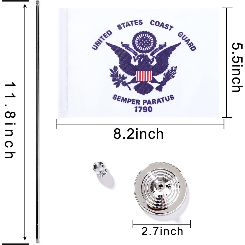 WXTWK American flag table flag (Coast guard flag)