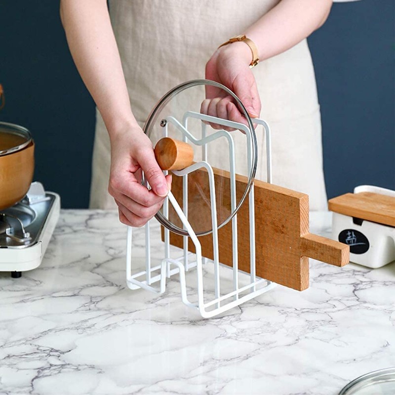 SUNFICON Cutting Board Rack Chopping Board Organizer Pot Pan Lids