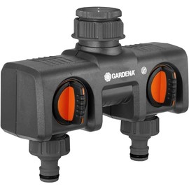 Gardena (08195-80 Two Way Garden Hose Splitter Garden Hose Valve 2 Port