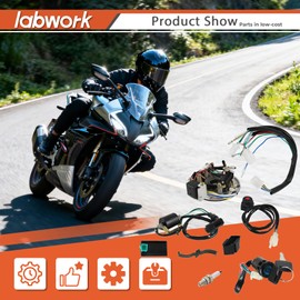 labwork Wiring Harness Ignition Coil CDI Magneto Stator Replacement for 4 Stroke 49cc 50cc 70cc 110cc 125cc 140cc Dirt Bikes
