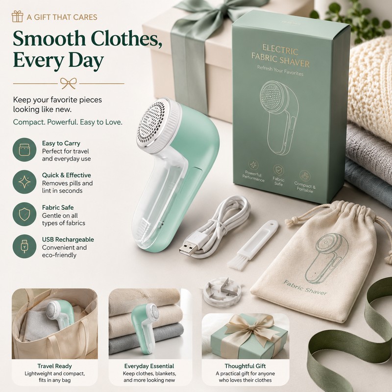 Electric Fabric Shaver for Clothes & Home Textiles – Portable