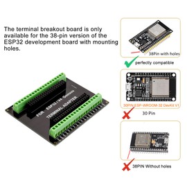 diymore ESP32 Breakout Board 1 into 2 for 38 Pin Development Board Pack of 3