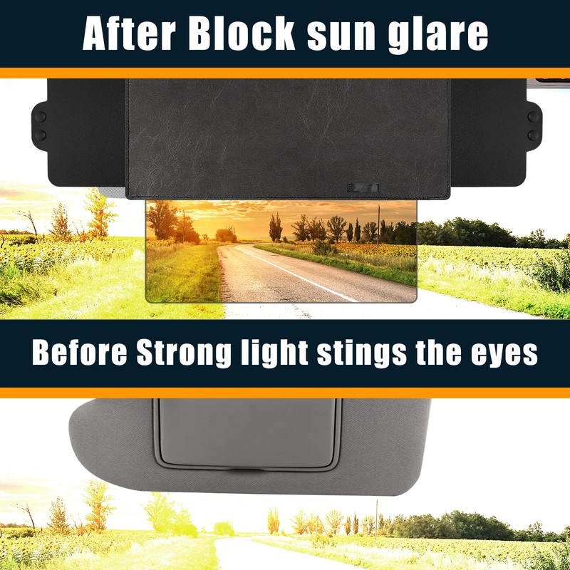 Veharvim Sun Visor for Car with 2 Side Sunshade, Upgraded