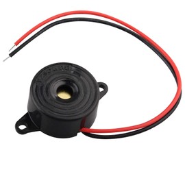 HALJIA 2Pcs DC 3-24V High-Decibel SFM-20B Piezo Buzzer Electronic Tone Buzzer 2312 Alarm Continuous Sound Cable Length 120mm Electronic Sounder