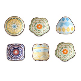 Mini Tazón de Cerámica Fuerte, Cuencos Inmersión 6.5 Onzas, Juego de Cuencos Cerámica para Postre, Cuencos de cerámica, Plato de Salsa Soja para Microondas y Lavavajillas, Juego de 6