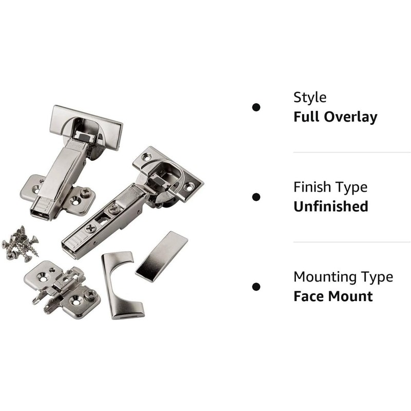 Full Overlay Blum 110 deg Soft-Close BLUMotion Clip Top Frameless