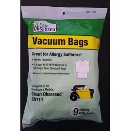 Clean Obsessed CO711 Canister HEPA Vacuum Bags