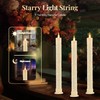 6 Pcs Flameless Taper Candles, Battery Taper Candles Flickering Flame