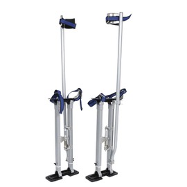 FSBNJKS 24-40 Inch Silver Drywall Stilts Aluminum Tool Stilt with Protective Knee Pads Portabl Adjustable For Painter Walking Painting