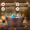 BREKX Indestructible Metal Dog Toy Bin - Copper Galvanized Storage