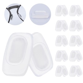 MYCOURAG 10 Pairs Replacement Silicone Rubber Nose Pieces Compatible with Costa South Point/Flagler/Ponce/Fernandina/Shipmaster/Wader; Oakley Cartridge/Spindle/Latch Key/Diecutter/Latch Alpha,Clear