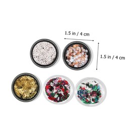 FOMIYES 5pcs Ultra-Thin Metal Nail Stickers Christmas Nail Decals Party Wraps Art Stickers Elegant Style