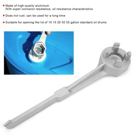 Akozon Drum Wrench, Aluminium Oil Barrel Bung Wrench Spanner for Opening the Lid of 10 15 20 30 55 Gallons Standard Plugs