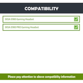 HTINDUSTRY Earpads Replacement Cushion Compatible with EKSA E900, E900 PRO Gaming Headset Premium Ear Pads with Softer Protein Leather/Memory Foam