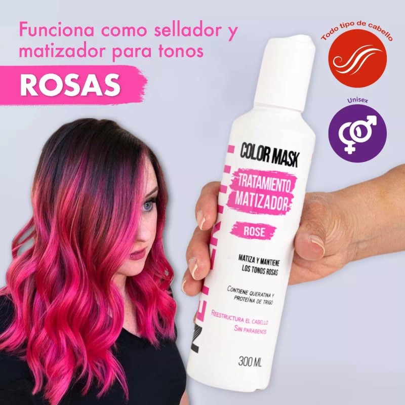 STYLIST Tratamiento Matizador Con Keratina Para Los Tonos Rosa 300ml