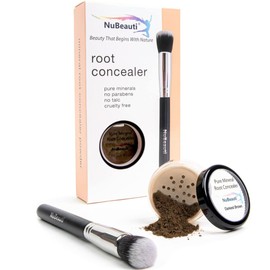 NuBeauti Hair Root Touch Up Powder - Darkest Brown - 11 True-to-Nature Root Concealer Shades - Longer-Lasting, Easy Hairline Shading with Clean Ingredients - With Brush
