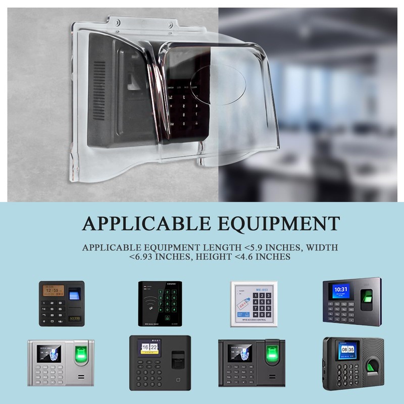 Clear Plastic Time Clock Cover Weatherproof, Time Attandence Machine Rain
