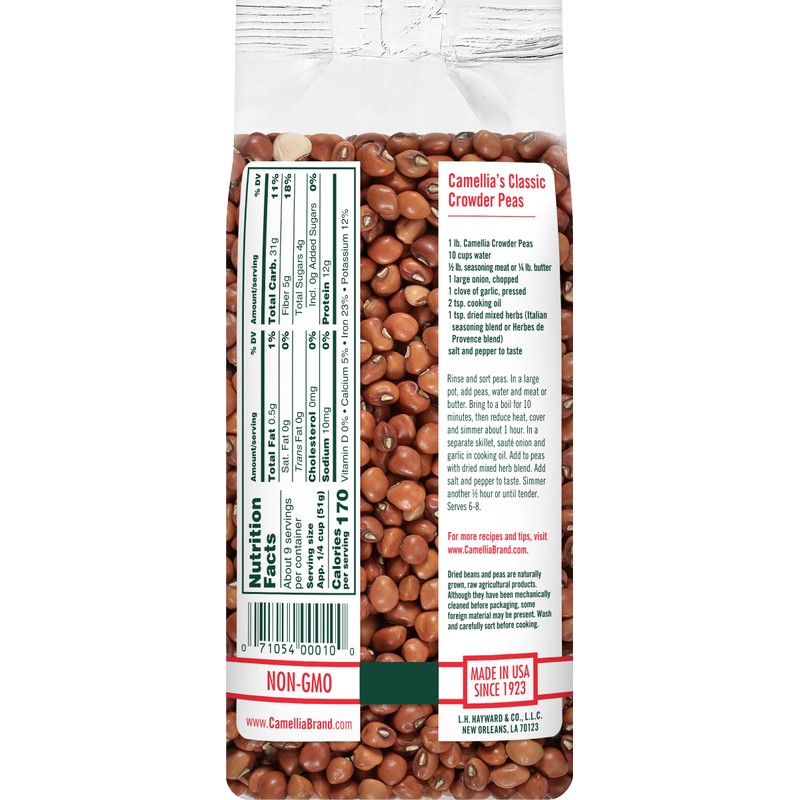 Camellia Brand Dried Crowder Peas – Premium Southern Field Peas