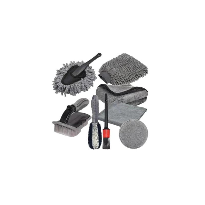 VENAKON Kit Detallado Detailing Automotriz Lavado Limpieza Juego 8 Piezas