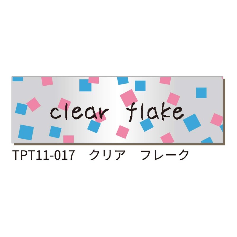 Kingjim TPT11-017 Tepra Lite Film Tape, Clear, Flake,