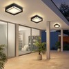 CHENS01 Square Flush Mount Outdoor LED Ceiling Light Fixture, 120V