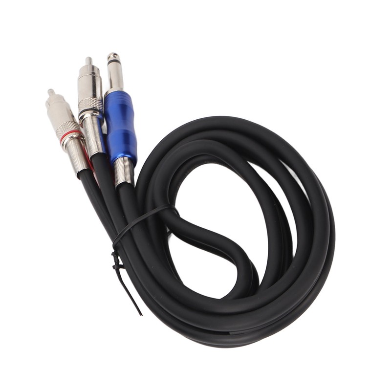 Dual 1/4 Inch TS to Dual RCA Stereo Sound Cable