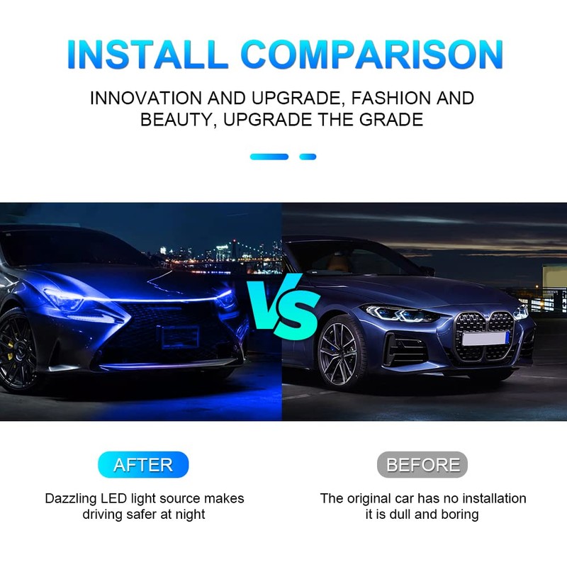 59'' Led Hood Light Strips, 12V Daytime Running Light Stirp