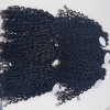 Pixie Curly Human Hair Bundle With Closure Natural Black Color