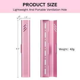 Glowivize Travel Toothbrush Case, 2Pack Portable Toothbrush Holders, Durable Aluminum Toothbrush Storage Box, Small Breathable Manual Toothbrush Container for Traveling, Camping, Business Trip - Pink