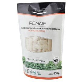 LIVIVA Organic Shirataki Penne with Oat Fiber, Low-Calorie Pasta made from Konjac Root, Non-GMO, Gluten Free and Keto Certified, 14.11 Ounce (Pack of 6)