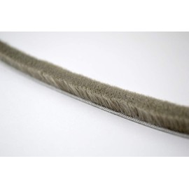 San-S "Different Density of Hair" Professional Gap Mohair Seal for Petamohair Screen Door Length 3.9 ft (10 m) Base 0.2 inches (6 mm) / Hair Feet 0.3 inches (9 mm) / Color Gray)