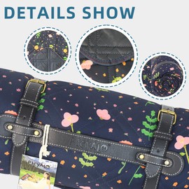 Waterproof Picnic Blankets Thick Outdoor Picnic Mat Portable Foldable Picnic Blanket with Carry Strap for Beach Mat Park Blanket for Grass Park, Hiking, Travel