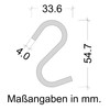 Gedotec S-Hooks Burnished for Kitchen Utensils - Cloths - Clothes