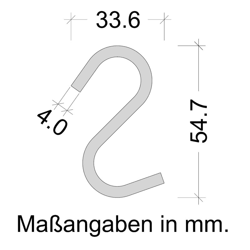 Gedotec S-Hooks Burnished for Kitchen Utensils - Cloths - Clothes