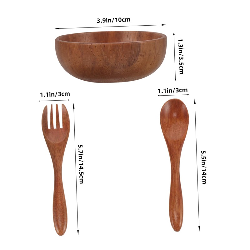 SHOWERORO Wood Salad Bowl Set Salad Serving Bowl with Lid