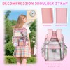 Clear Backpack for Girls with Lunch Bag, Heavy Duty Transparent