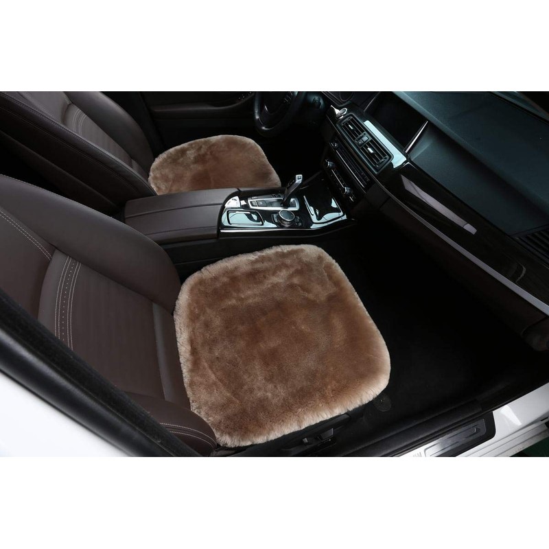 Sisha-A Sheepskin Seat Cushion Cover Wholehide Short Wool Seat Pad