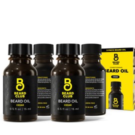 The Beard Club Premium Cedar Beard Oil for Men - Natural Castor & Almond Oils - Beard & Mustache Conditioner - Hydrates, Moisturizes, Softens & Soothes Skin - Strengthens Follicles (2PK)