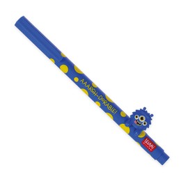 LEGAMI - Lovely Friends Monsters Themed Gel Pen with Decorative Animal - Prevents Rolling Blue Ink Removable and Recombinable Animal 0.5mm Tip