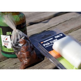 Tandem Baits 2 Pack PVA Tunnel Perforated Mesh PVA Bags for Boilies Super Strong | PVA Hose Water Soluble | Feeding Hose for Bait | Carp Accessories Professionals & Hobby Anglers 65mm 90mm 5m