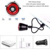 Intelligent Bike Taillights,Red LED Brake Taillight,USB-C Charging Smart Sensing Rear