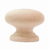 BlocksTool Maple Round Mushroom Shape Wooden Cabinet Knobs- 1-3/4 inch