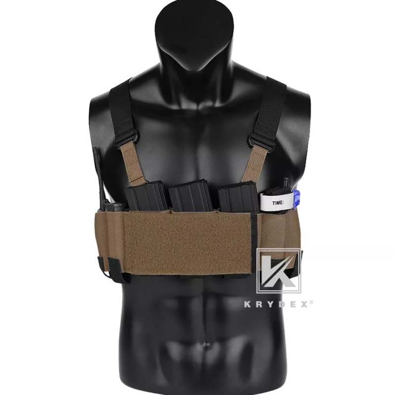 KRYDEX Concealed Carry Low-Vis Ready Chest Rig Elastic Cummerbund Coyote