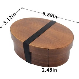 Bento Lunchbox japanische Brotdose Lunch Box mit Fächern Kinder Erwachsene Bento Box Holz Food Box Sandwich Lunch Container Stäbchen Studenten Picknick Box für Schule Küche Büro Picknick Kindergarten