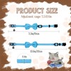 2 Pcs Boy Cat Collar with Bell Breakaway Cat Collars